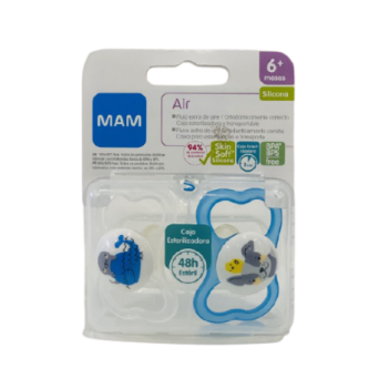 CHUPETE SILICONA MAM AIR PACK DOBLE 6+ M