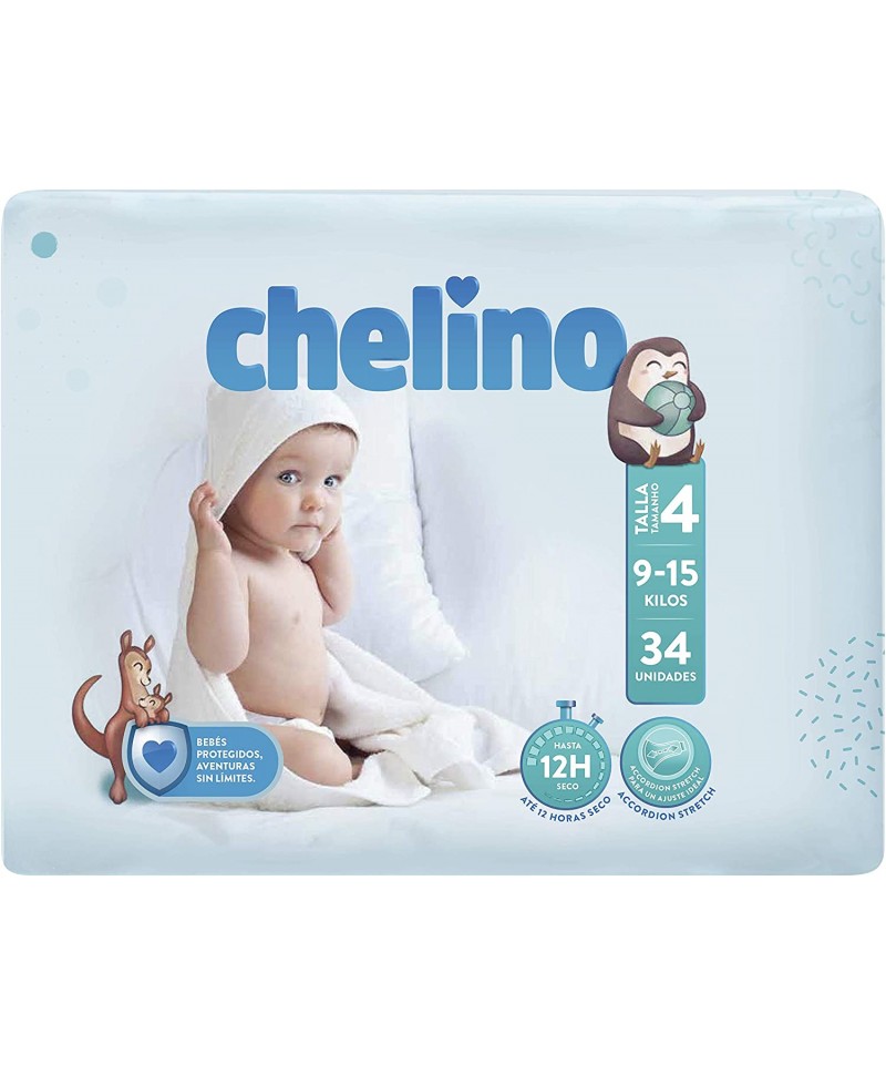 PAÑAL INFANTIL CHELINO FASHION & LOVE T- 4 (9 -