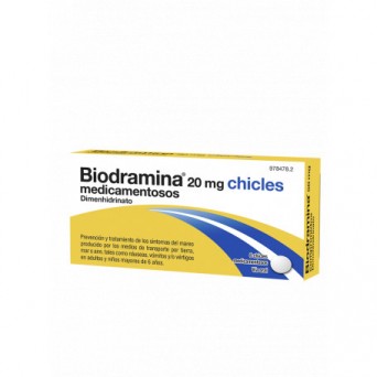 BIODRAMINA 20 mg 6 CHICLES...